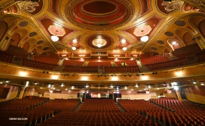 Back to work. Shen Yun International Company has two performances at the grand Liverpool Empire Theatre. (Photo by Annie Li)